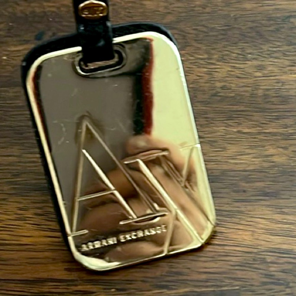 Armani Exchange Metallic Gold Tag